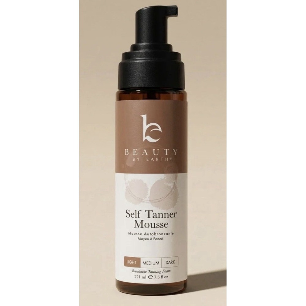 NEW Beauty by Earth Self Tanner Mousse Medium To Dark Shade, 7.5 fl oz Exp 12/26